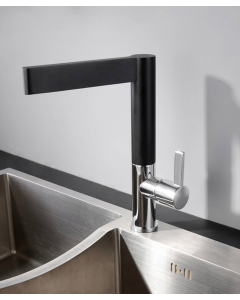Rubinetto miscelatore lavello nero & cromato - Sham - small