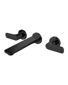 Rubinetto lavabo a parete nero - Spica - small