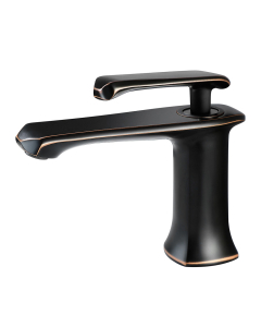 Rubinetto miscelatore lavabo nero ramato - Mensae - small