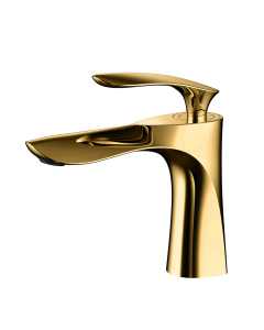 Miscelatore lavabo elegante in ottone dorato - Canopus - small
