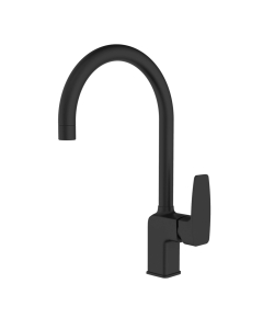 Rubinetto cucina nero stile moderno - small