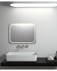 Lavabo rettangolare da appoggio in solid surface Bianco opaco - Kalemie - small