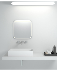 Lavabo rettangolare da appoggio in solid surface Bianco opaco - Shanga - small