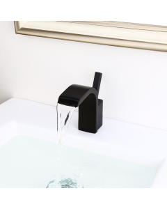 Miscelatore lavabo moderno in ottone massiccio nero