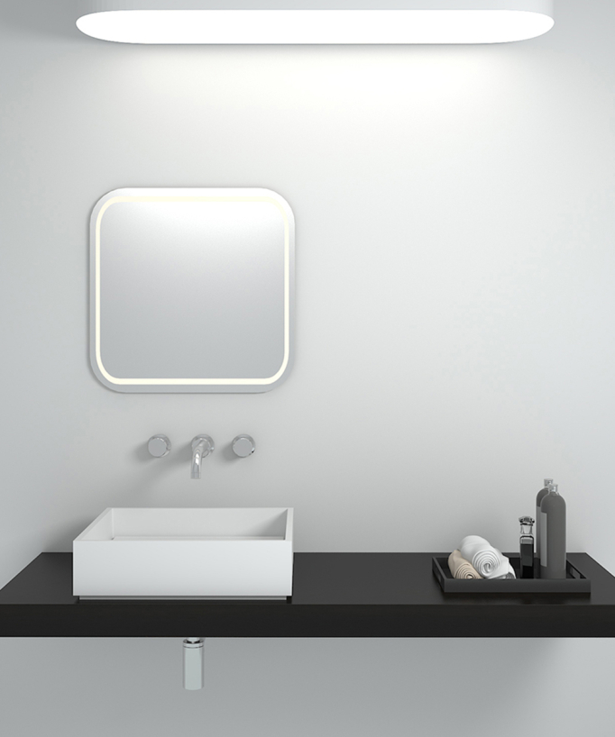 Lavabo a colonna quadrato Blanc mat - Boma