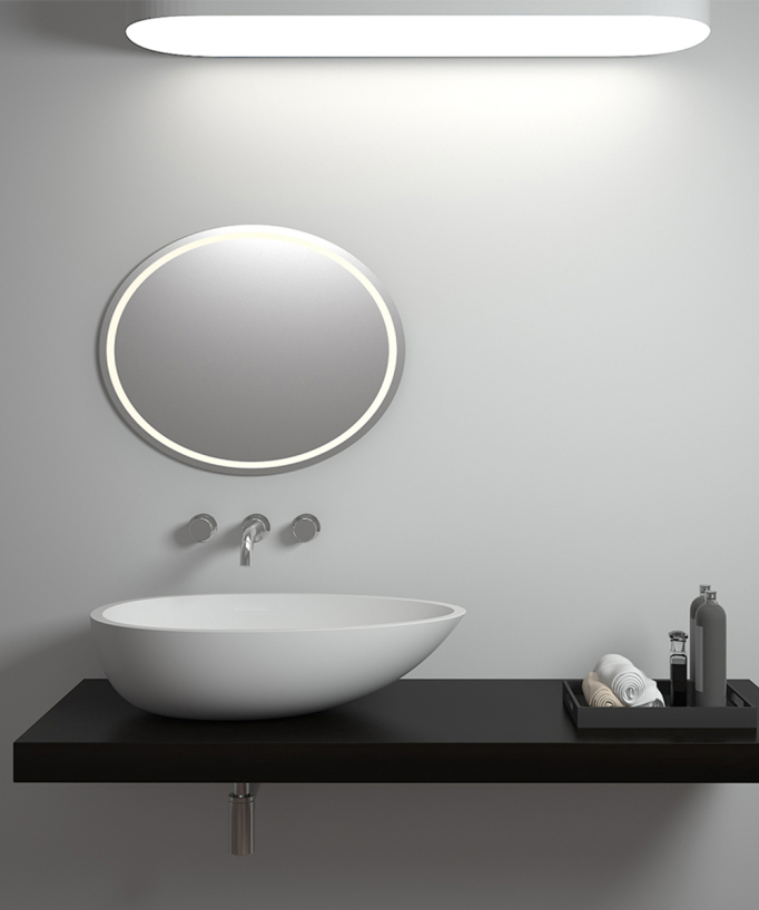 Lavabo ovale freestanding Blanc mat - Nkayi