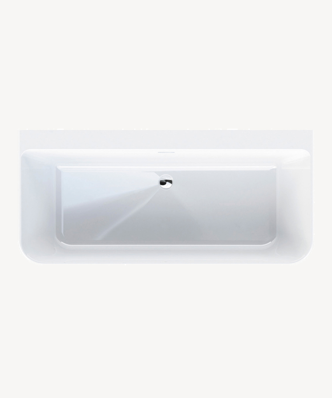 Baignoire acrylique murale Blanc brillant - Trento Muro