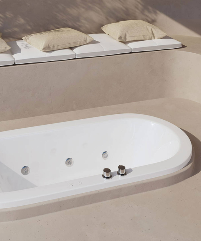Baignoire acrylique encastrable Blanc brillant - Loft