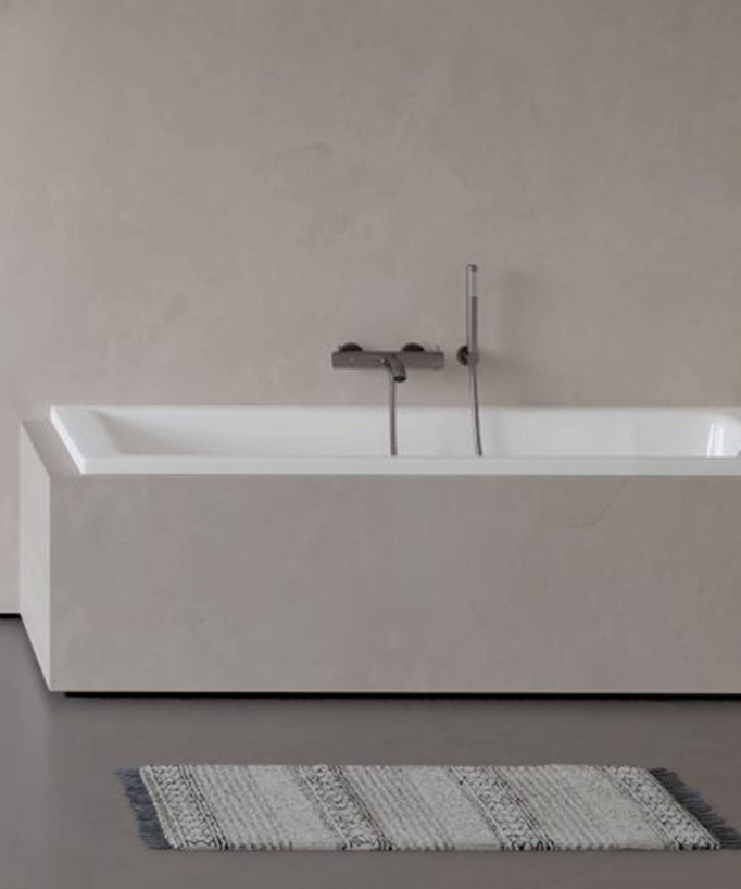 Baignoire rectangulaire classique Blanc brillant - Bali, encastrée