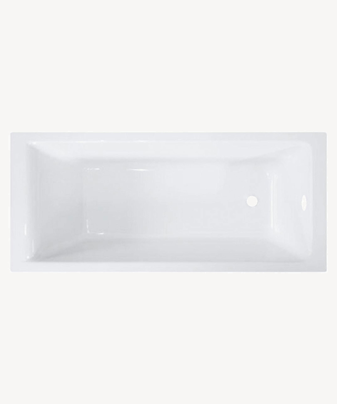 Baignoire rectangulaire classique Blanc brillant - Bali