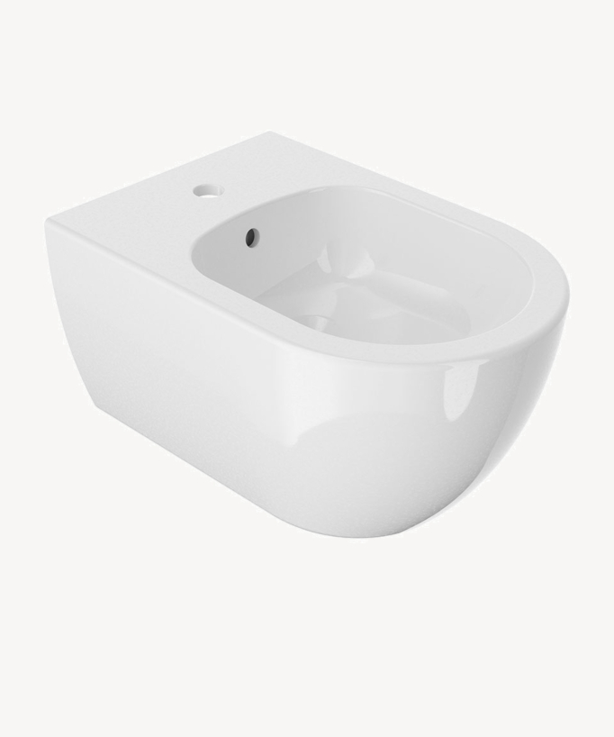 Bidet suspendu en céramique Blanc brillant - Arc