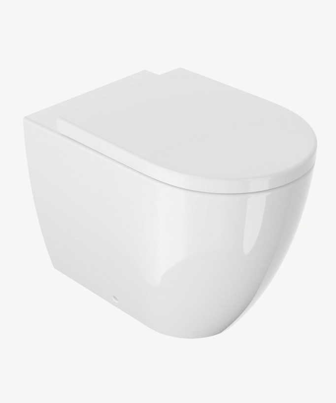 WC sur pied avec abattant inclus Blanc brillant - Arc