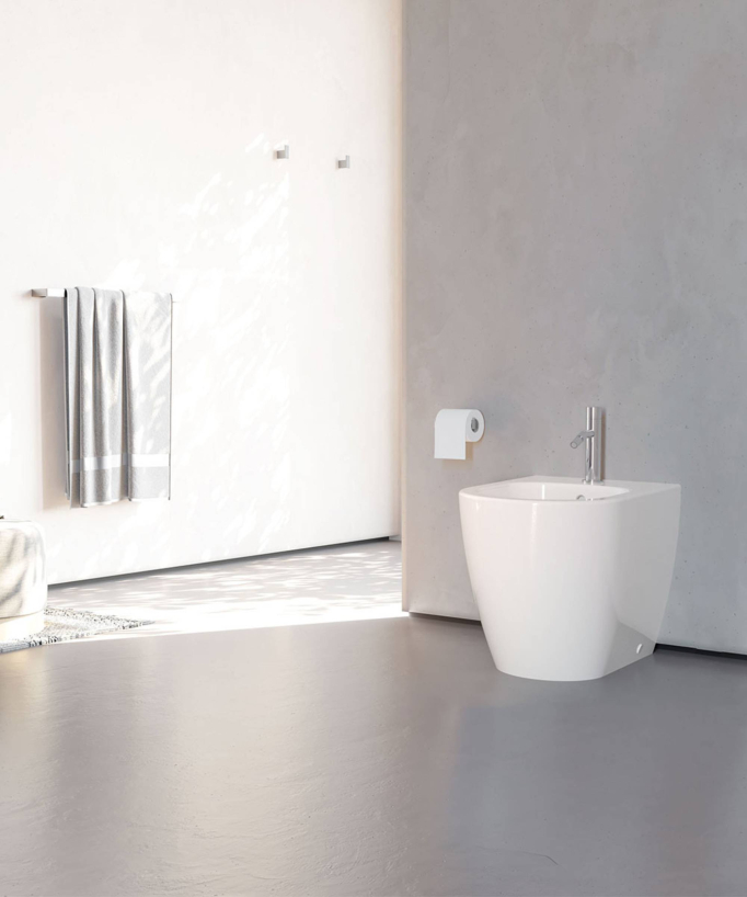 Bidet sur pied en céramique Blanc brillant - Arc