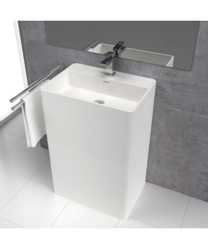 Lavabo colonne moderne Cabanes - Blanc