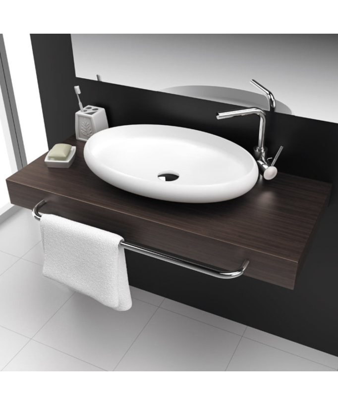Vasque ovale en solid surface Eslida - Blanc