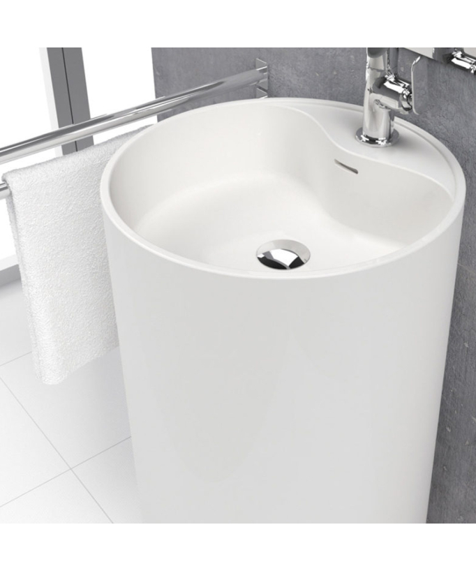 Vasque colonne moderne Vistabella - Blanc Ø45 cm