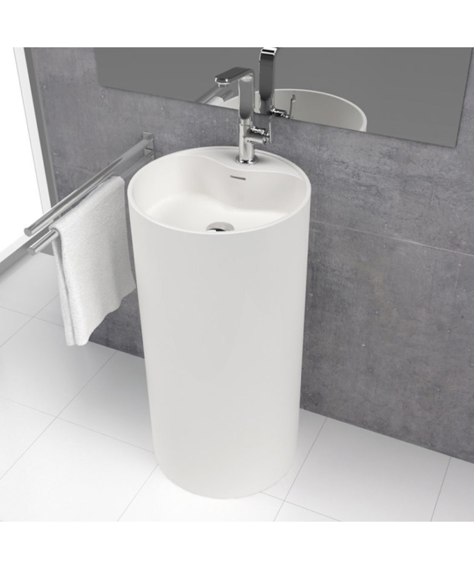 Vasque colonne moderne Vistabella - Blanc Ø45 cm