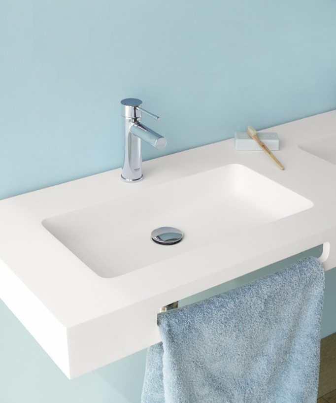Doppio lavabo sospeso Cardiff Muro