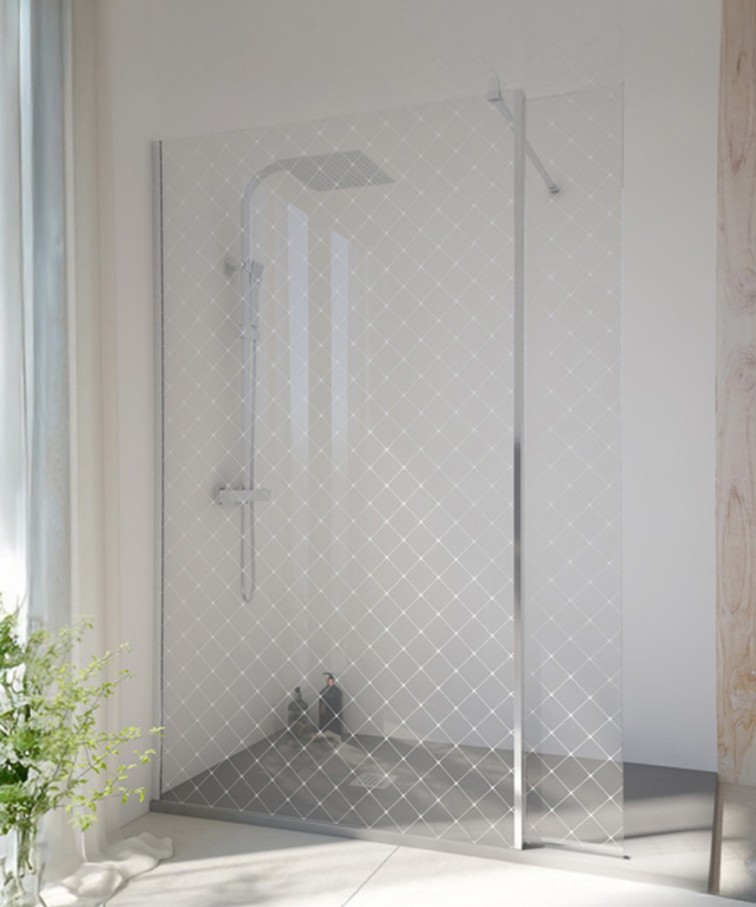 Paroi de douche fixe Single sérigraphié