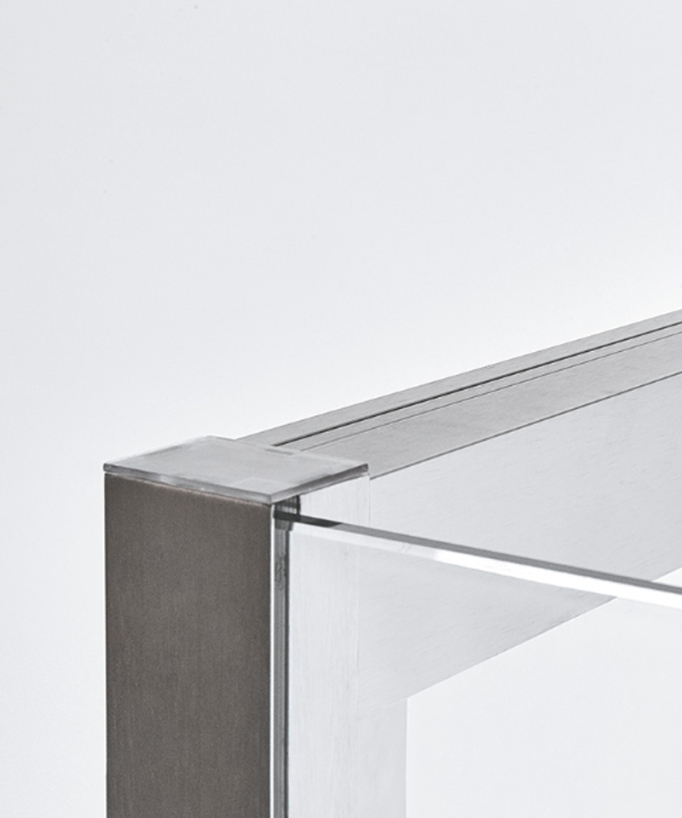 Paroi de douche latérale fixe Style Nickel brossé