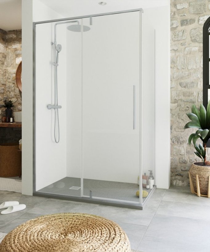 Paroi de douche coulissante Chromé 100 cm  - Slim