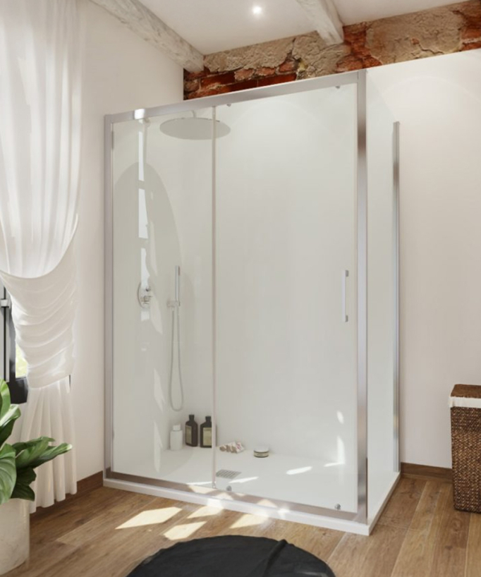 Paroi de douche frontale coulissante Bilbao - 160 cm