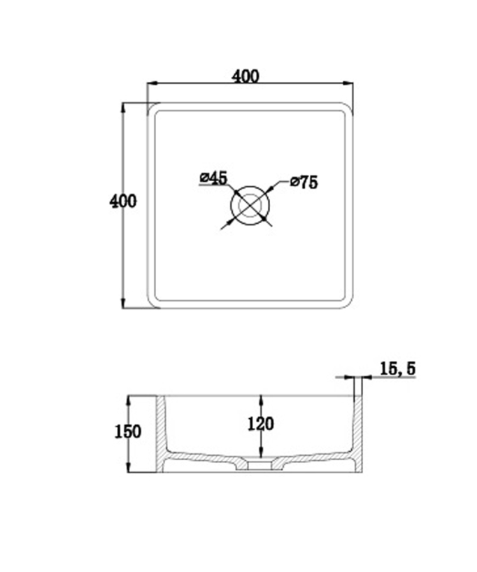 Lavabo a colonna quadrato Blanc mat - Kouilou