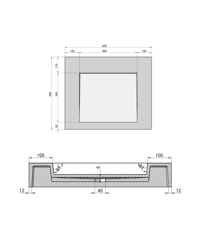 Lavandino rettangolare freestanding Blanc mat - Likasi