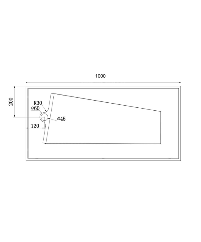 Lavabo rettangolare sospeso Bianco opaco - Kipushi