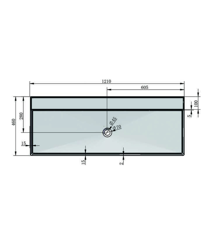 Lavandino rettangolare freestanding - Matadi