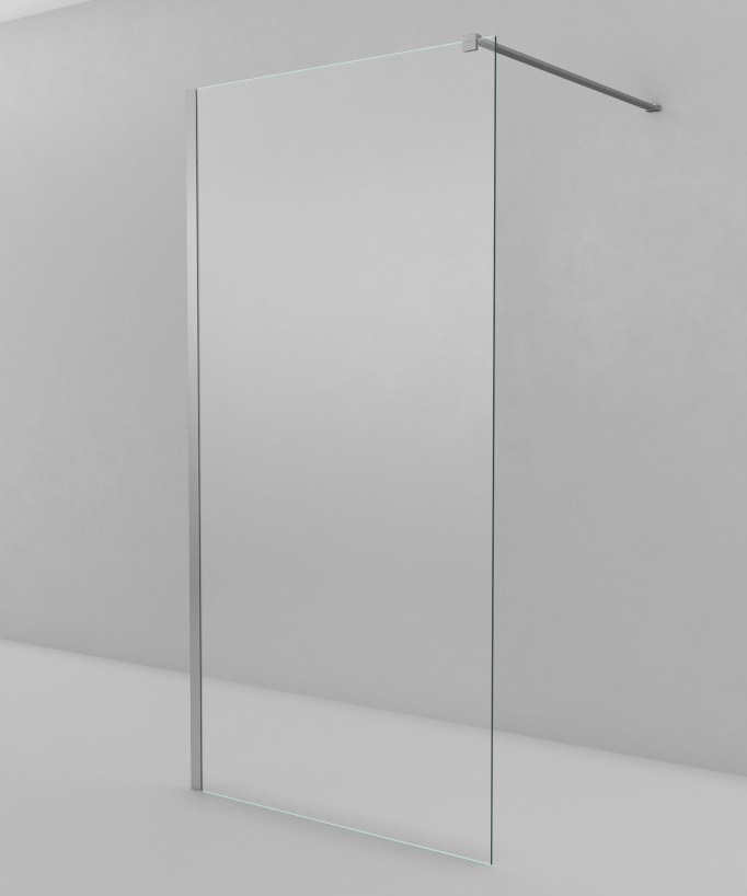 Lixa - Paroi de douche fixe verre transparent chromé