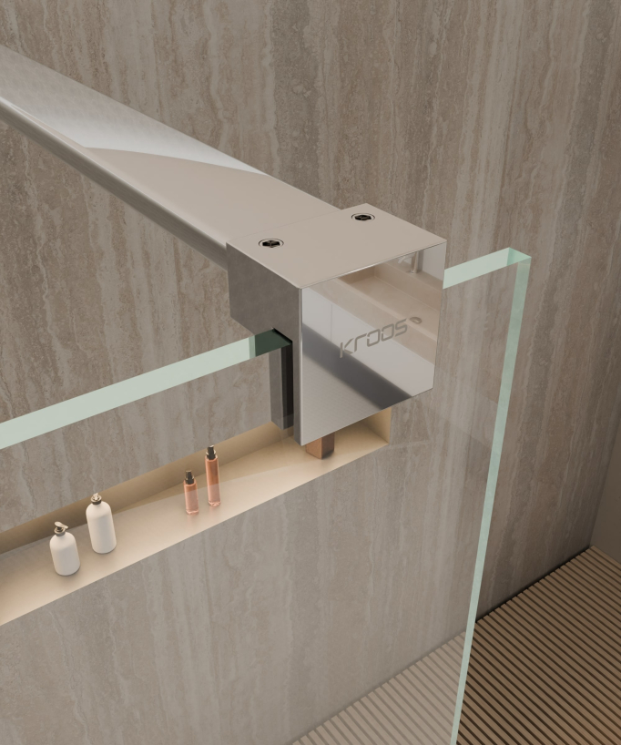 Lixa - Paroi de douche fixe verre transparent chromé