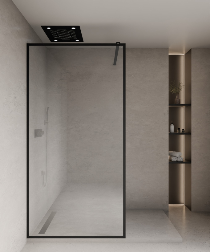 Evora - Parete doccia nera