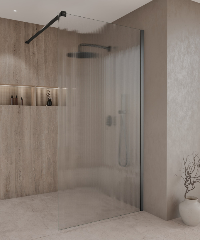 Vizela - Parete doccia fissa gunmetal