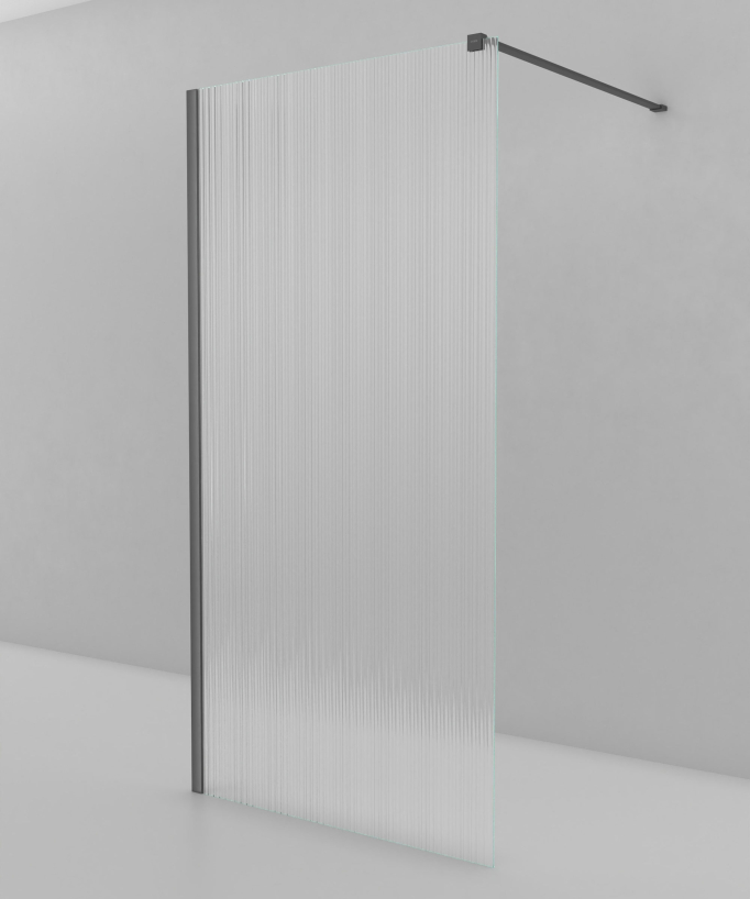Vizela - Parete doccia fissa gunmetal
