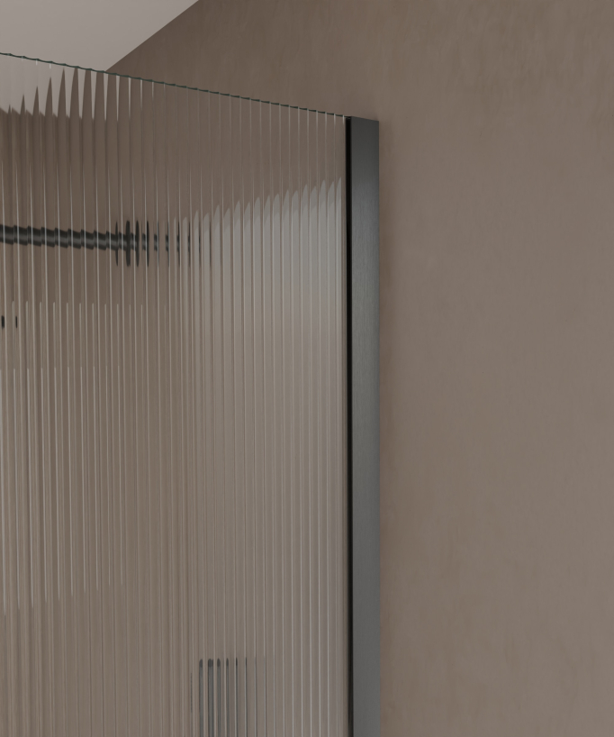 Vizela - Parete doccia fissa gunmetal