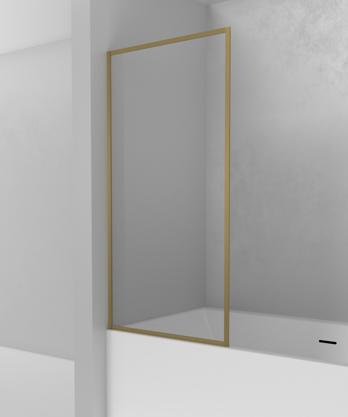 Paroi pour baignoire fixe 70 ou 80 cm doré brossé Guadra 