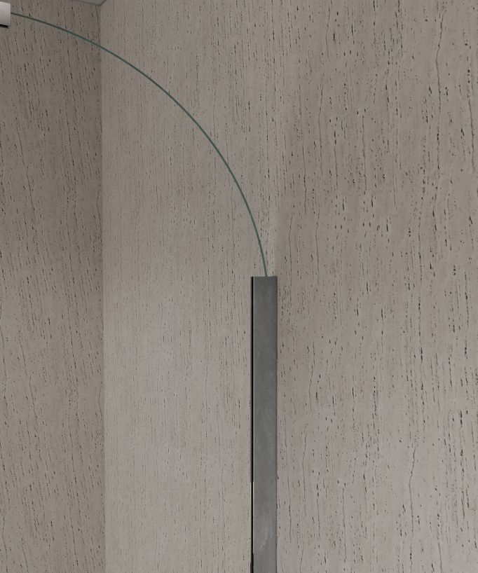 Pare baignoire fixe chromé 70 x 140 cm Leira