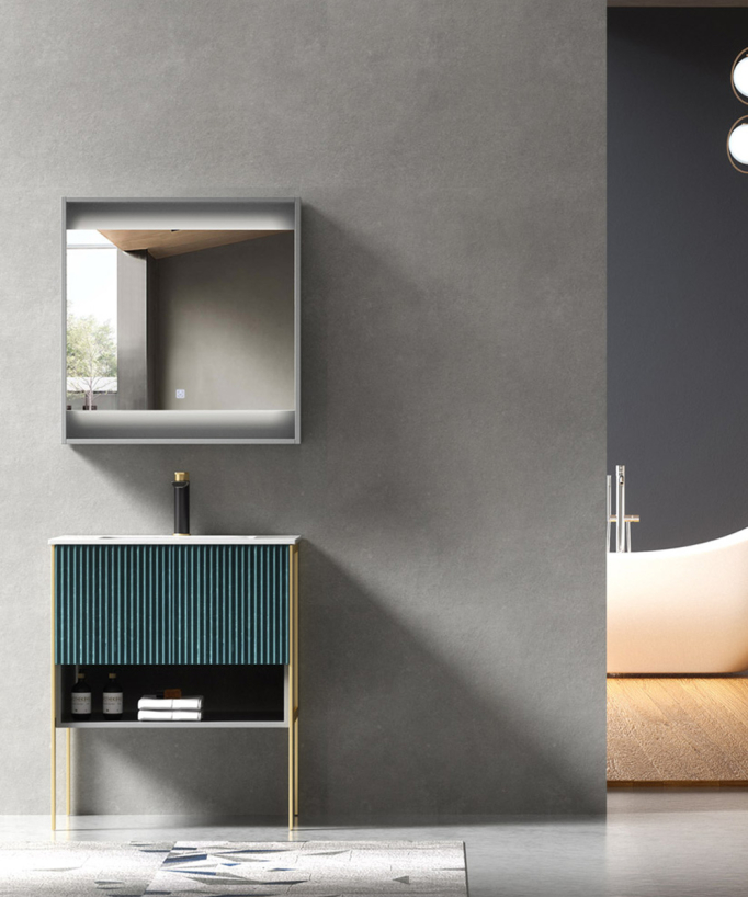 Meuble de salle de bain Vert Calcutta - 70 cm