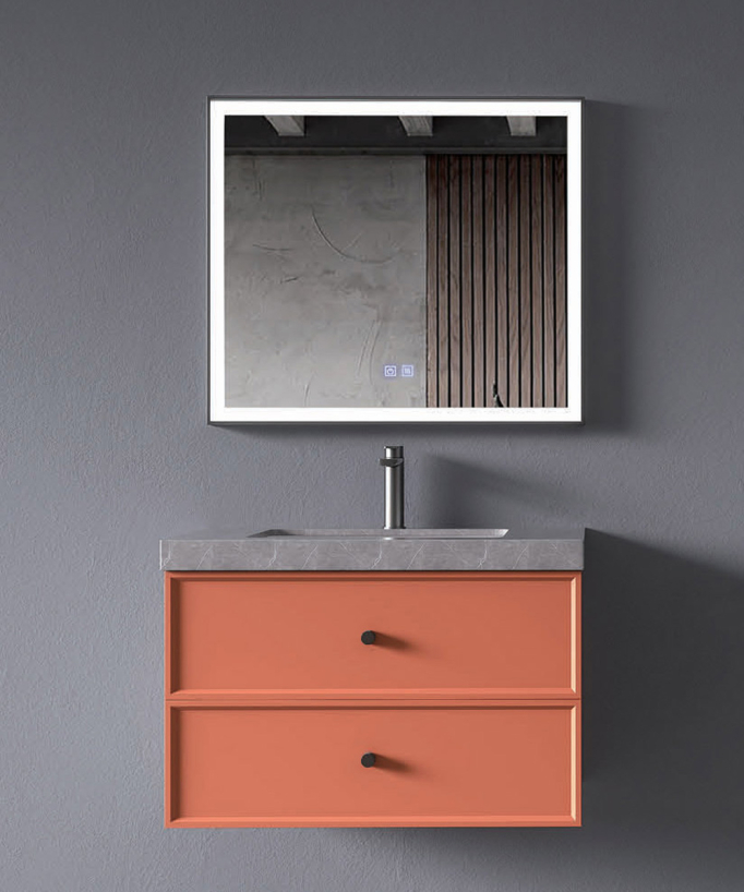 Meuble de salle de bain Orange Delhi