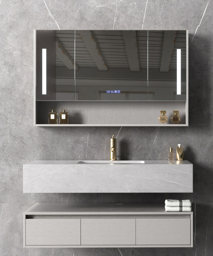Meuble de salle de bain Gris Madras - 120 cm