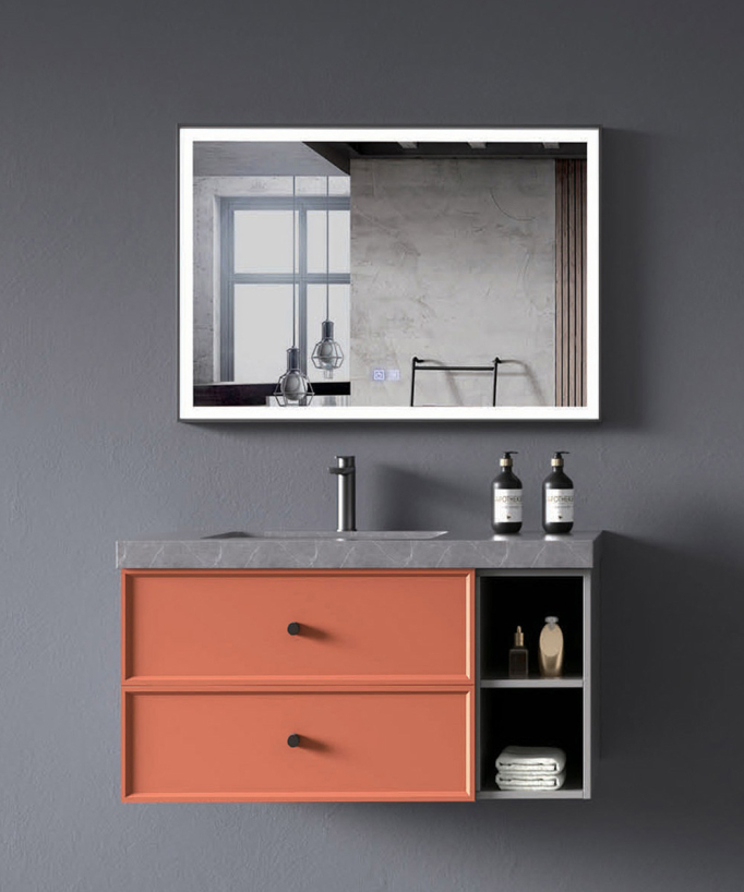 Meuble de salle de bain Orange Delhi