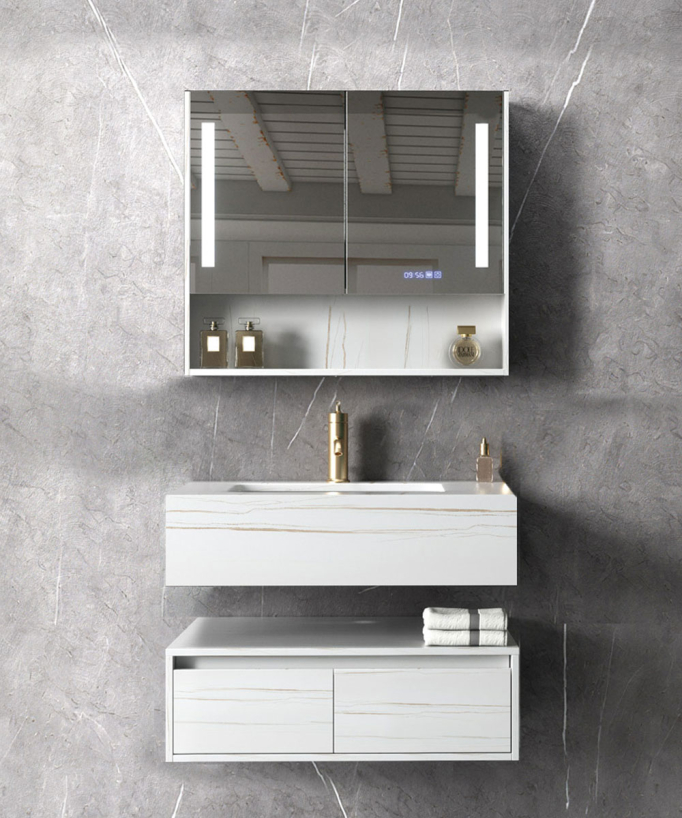 Meuble de salle de bain Blanc Madras - 80 cm