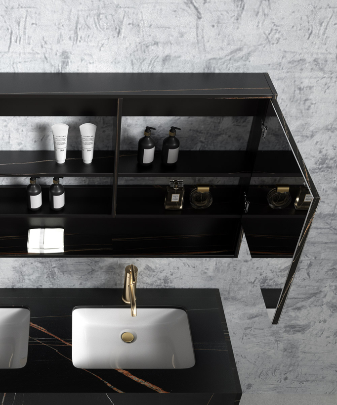 Meuble de salle de bain Noir Madras