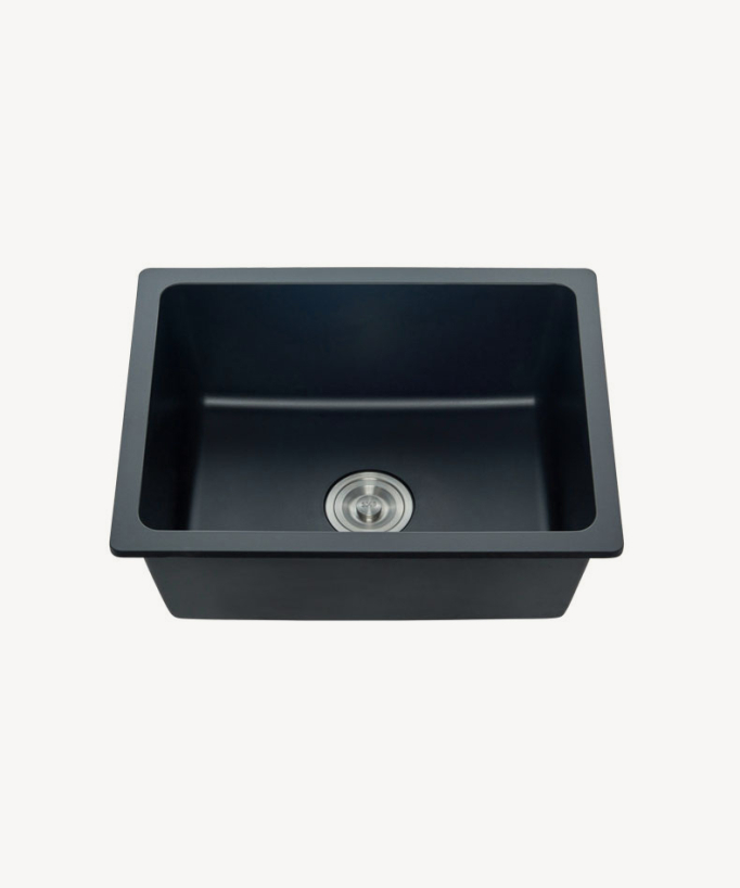 Évier simple 560 mm - granit noir - Kalmie