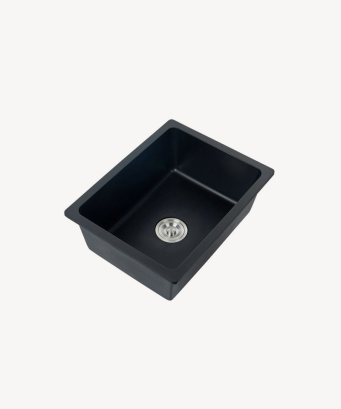 Évier simple 560 mm - granit noir - Kalmie