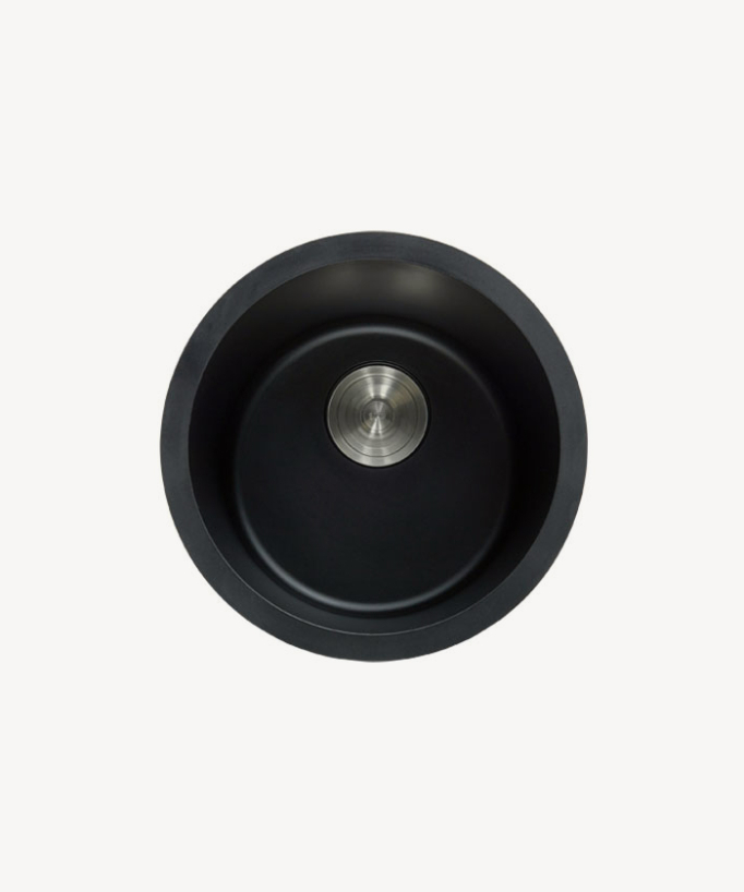 Évier rond 420 mm - granit noir - Ebène
