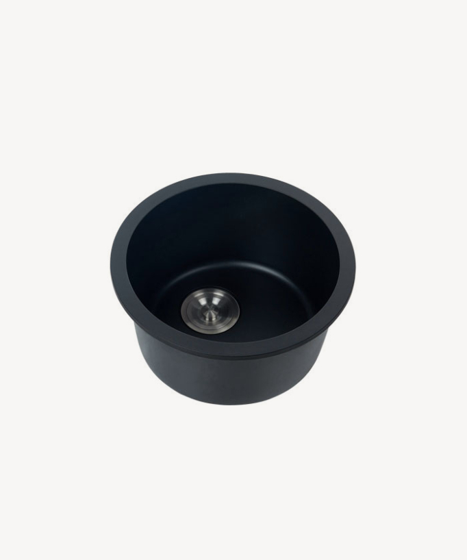 Évier rond 420 mm - granit noir - Ebène