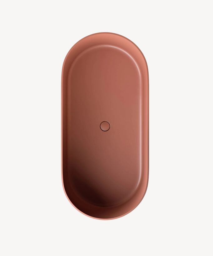 Ovo - Baignoire îlot ovale Terracota