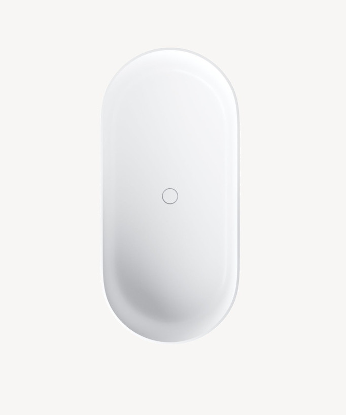 Ovo - Baignoire îlot ovale Blanc mat